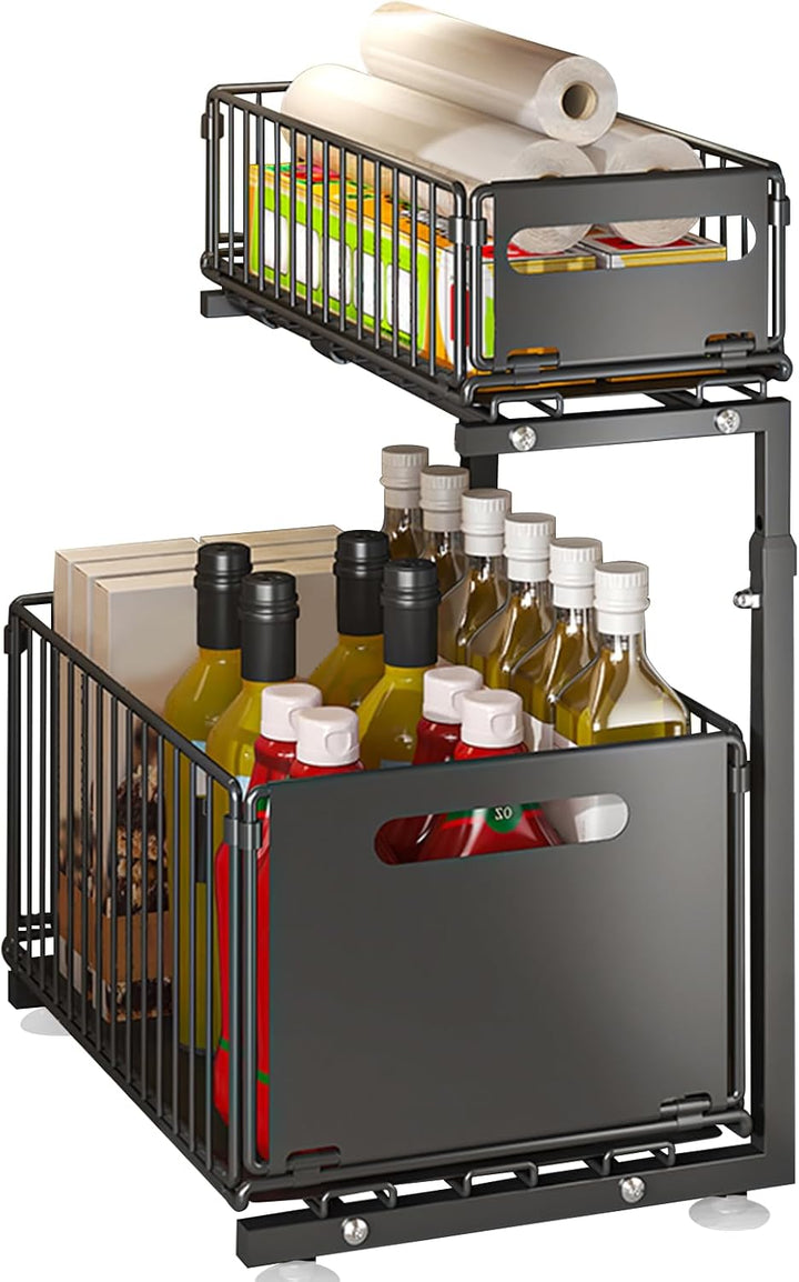 Küchen-Organizer, Regal unter der Spüle, Aufbewahrung für Schrank, Waschbecken, Schubladen, Küche, B