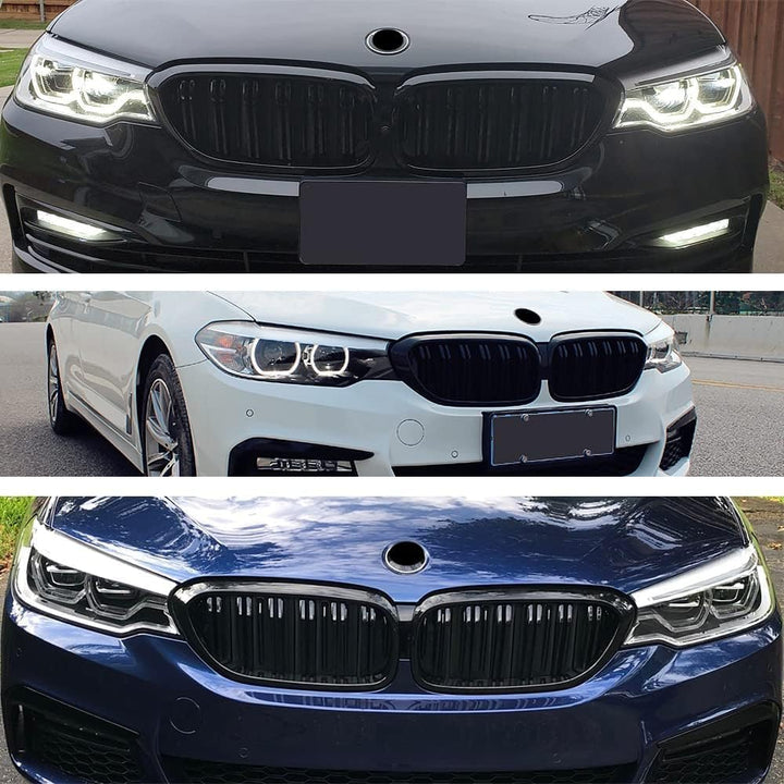 Gangying G30 Kühlergrill, G31 Nieren Schwarz passend für BMW 5er G30 G31 Grill Nieren Schwarz 2017-2