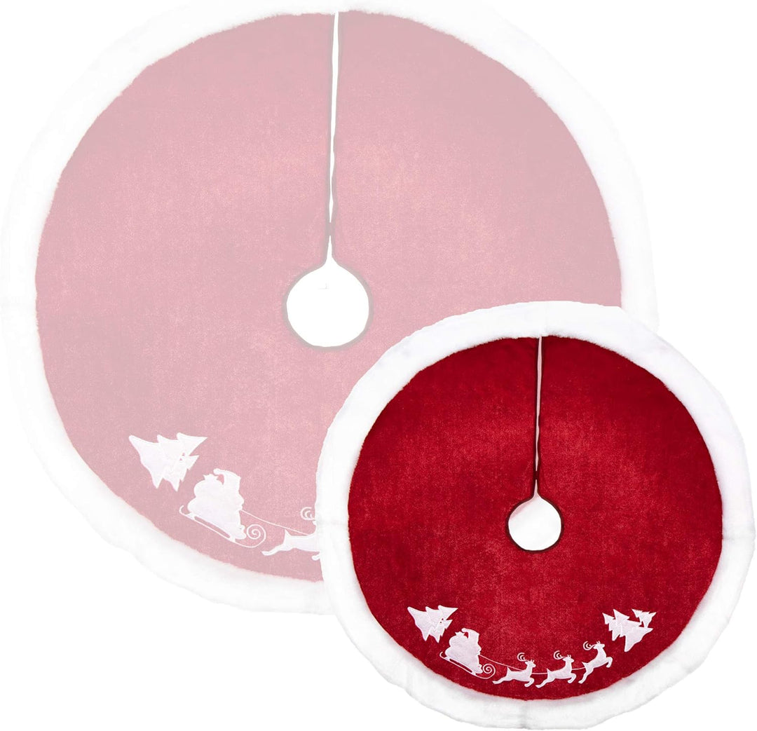 COM-FOUR® Premium Weihnachtsbaumdecke zum Schutz vor Tannennadeln - runde Christbaumdecke für den Li