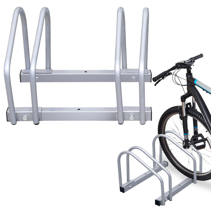 Tubiaz 2 x 2er Fahrradständer im Set, Für 2 Fahrräder Boden- oder Wandmontage, Mehrfachständer Geeig