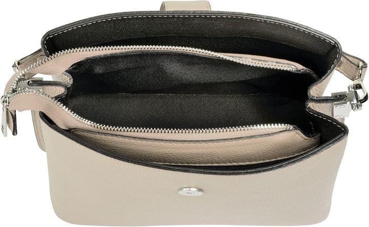 Handtasche Echt Leder Damen Made in Italy, Tragetasche, Umhängetasche, Abendtasche aus Leder 021791