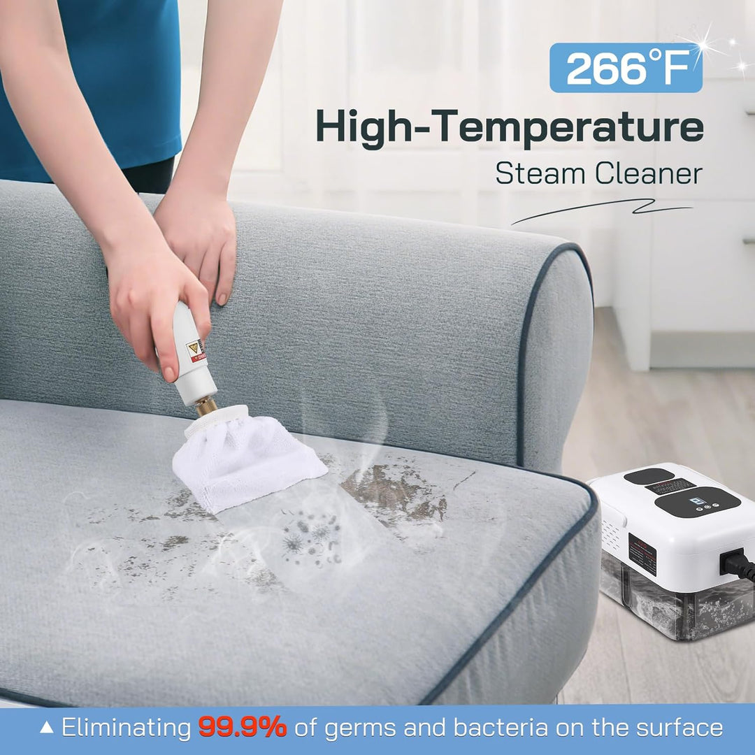Dampfreiniger, 2500W Handheld Dampfreiniger mit 6 Zubehör, 1200ml Wassertank, 9 Dampfstufen für Küch