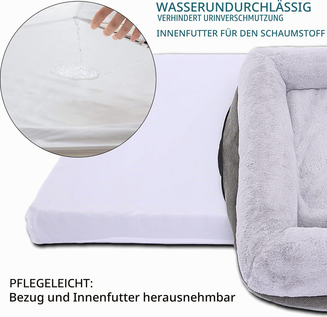 Orthopädisches Hundebett für grosse Hunde und mittelgrosse Hunde, Hundesofa mit wasserdichtem Futter