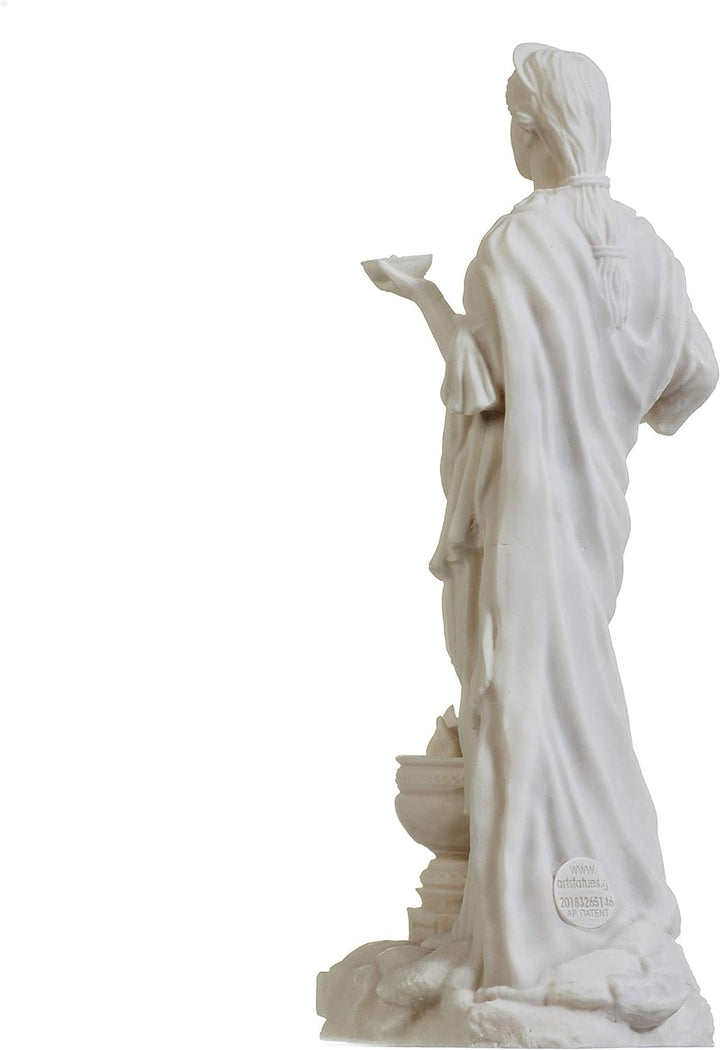 BEAUTIFUL GREEK STATUES Hestia Göttin of The Hearth, Home Family, and The State Alabaster Statue, 22