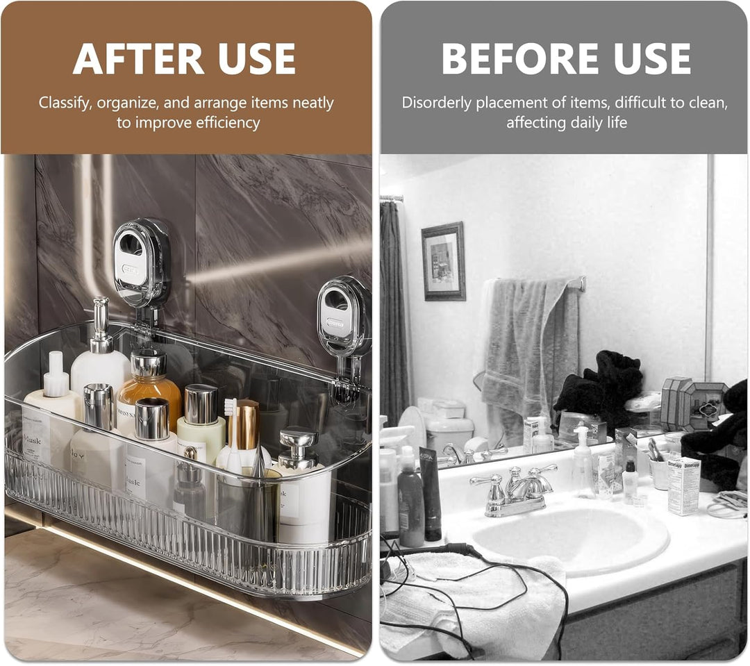Duschablage Saugnapf, Badezimmer Regal Ohne Bohren Acryl Badewannenablage Duschkorb Ohne Bohren Mit