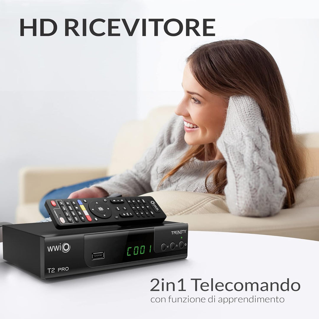 WWIO TRINITY T2 PRO DVB-T2 Hevc 10 Bit PVR