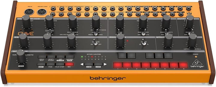 Behringer CRAVE Analog Synthesizer Analog Semi-Modular Synthesizer with 3340 VCO, Classic Ladder Fil