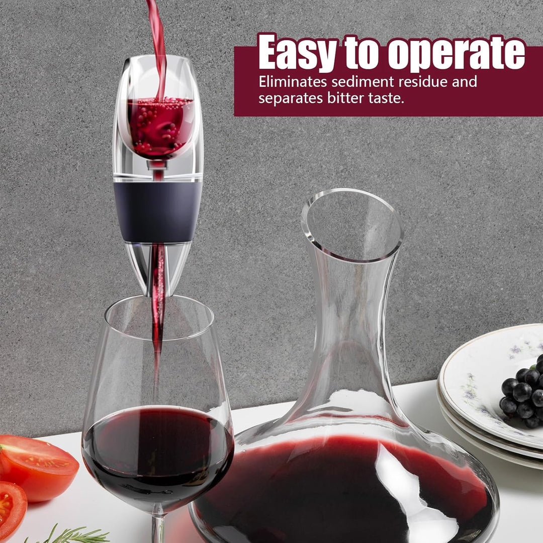 Weinbelüfter Weindekanter Standfuss, Premium Wein-Dekantierer, Wein Dekanter Dekantierer Rotwein Aer