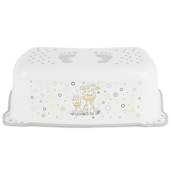 Bieco Kinder Tritthocker Giraffe, Anti Rutsch Funktion | einstufig Höhe 14cm | Grösse 42x28cm | Trit