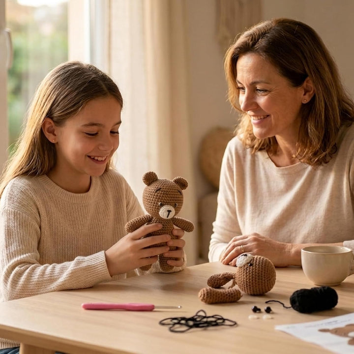 WoWoolies Amigurumi Teddy-Set – komplettes Häkel- und Häkelset | Schritt für Schritt Anleitung | ink