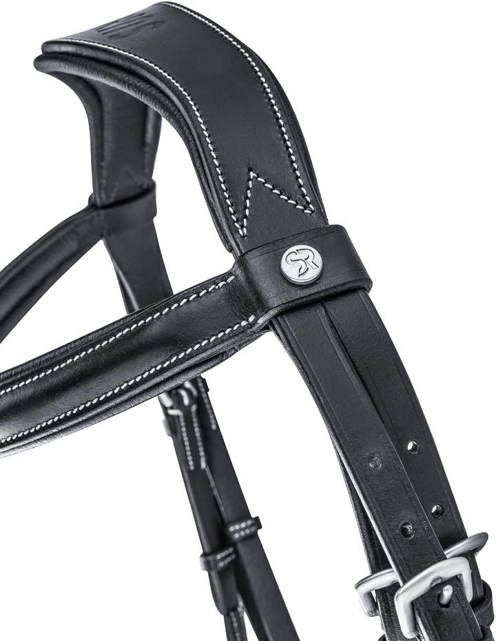 SUNRIDE mexikanische Trense Acapulco mit Zügel - aus Echtleder mit Fell, gepolstert, anatomisch (Ful