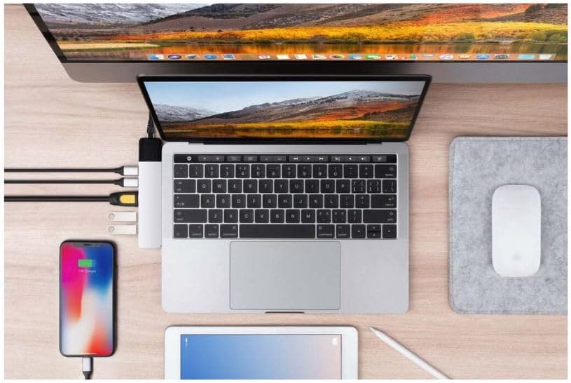 HyperDrive GN28N-SILBER NET 6-in-2 USB-C Hub - Silber, Silber
