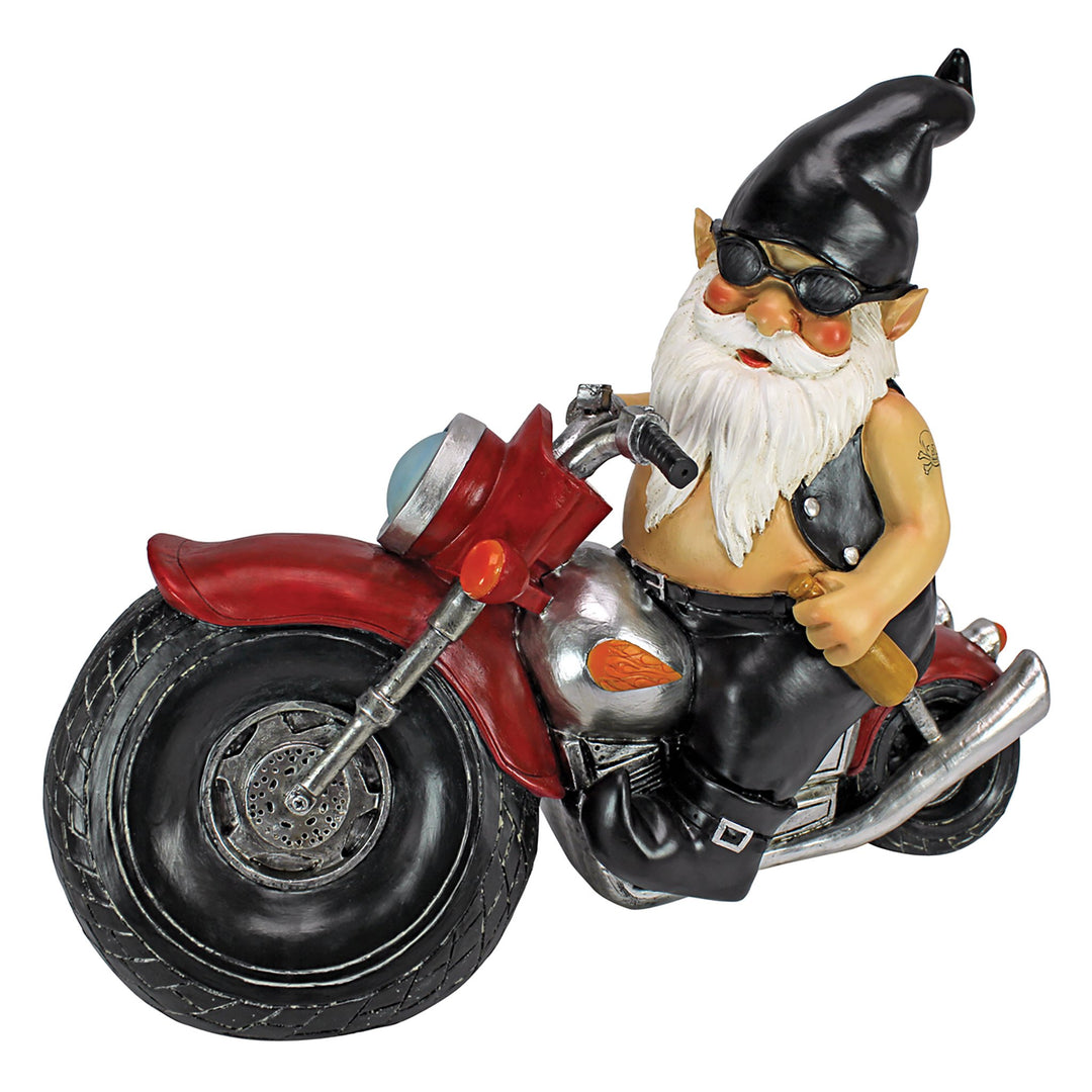 Design Toscano Dekofigur Biker mit Lederjacke, Masse: 14 x 34,5 x 28 cm Single Schmierfett-Axel der
