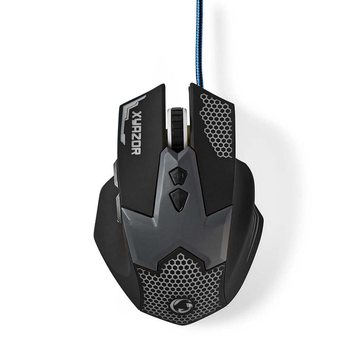 NEDIS Gaming Mouse - Verdrahtet - 800/1200 / 1600/2400 DPI - Einstellbar DPI - Anzahl Knöpfe: 7 - Re