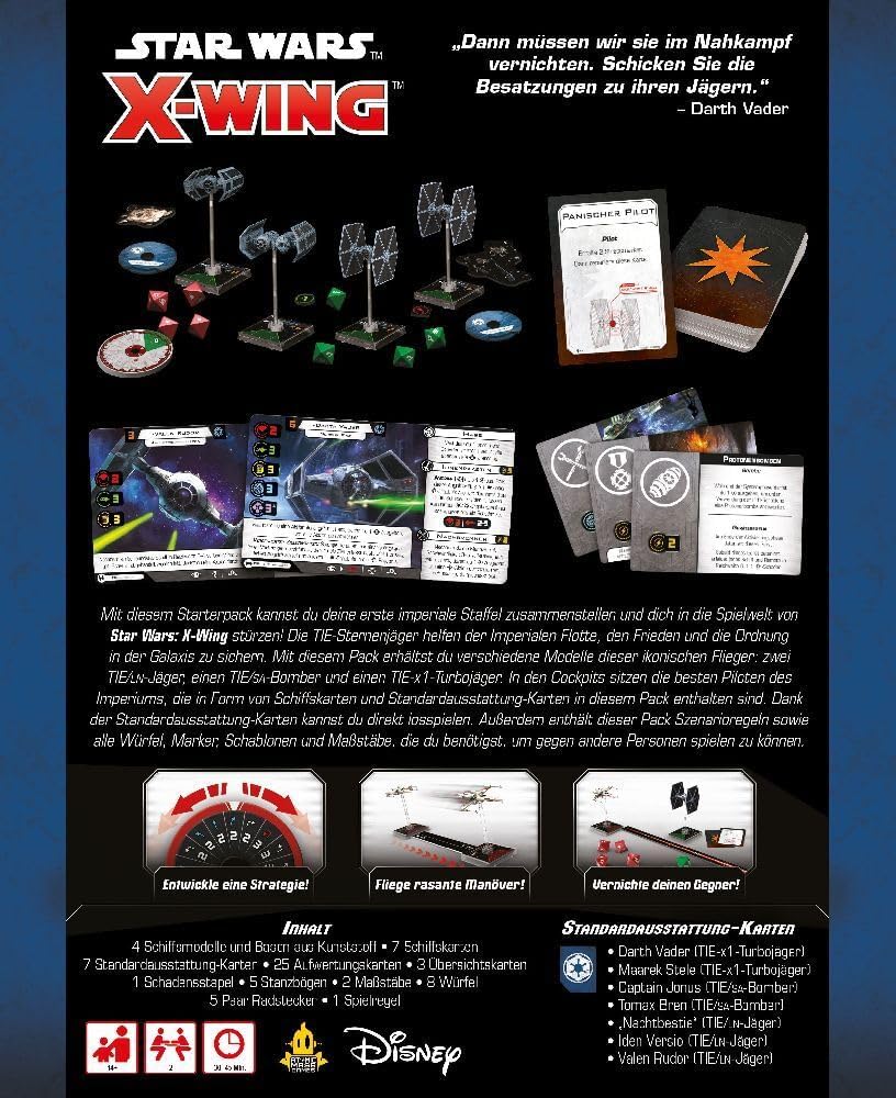 Atomic Mass Games | Star Wars: X-Wing 2. Edition – Galaktisches Imperium | Staffel-Starterpack | Tab