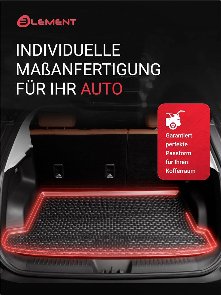Element Passgenaue Premium Antirursch Kofferraummatte Laderaumwanne passend für Toyota Yaris | 100%
