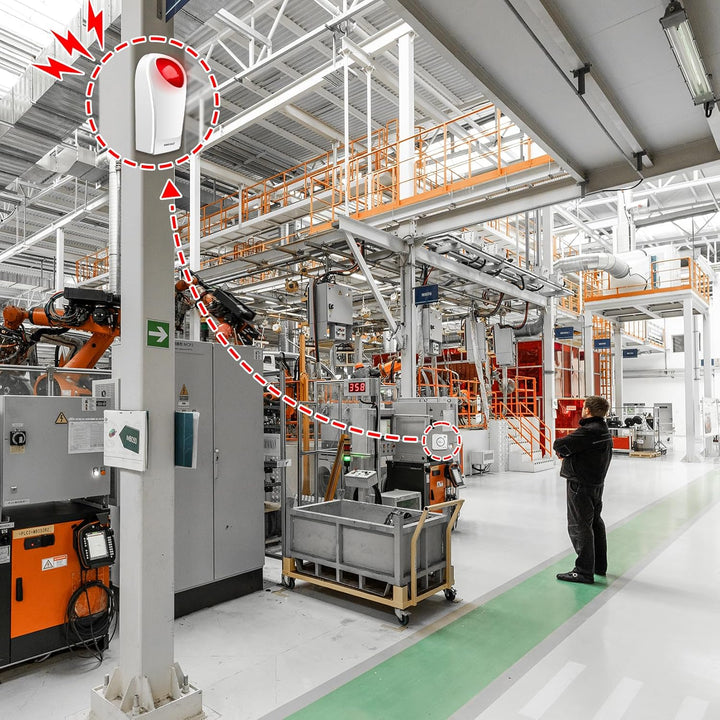 Stroboskop-Sirene Sirenen Alarm mit Licht für die häusliche Pflege Lautes SOS-Warnsystem im Freien 2