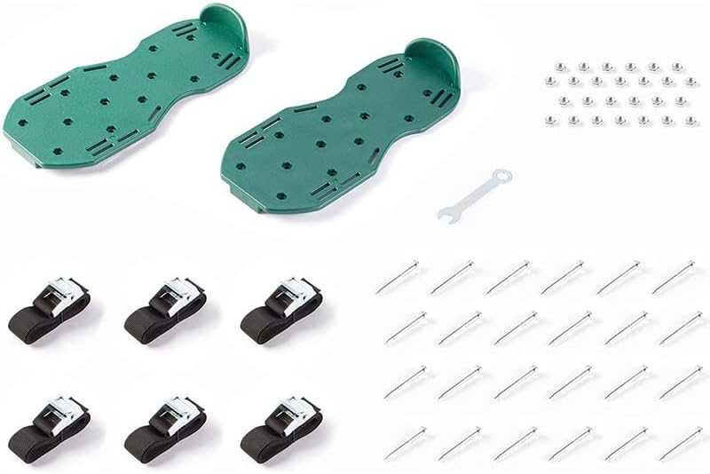 GOTOTOP Schuhe Nagelschuhe, Lawn Rasenbelüfter Sandalen Heavy Duty Spiked Gras Vertikutierer Rasen E