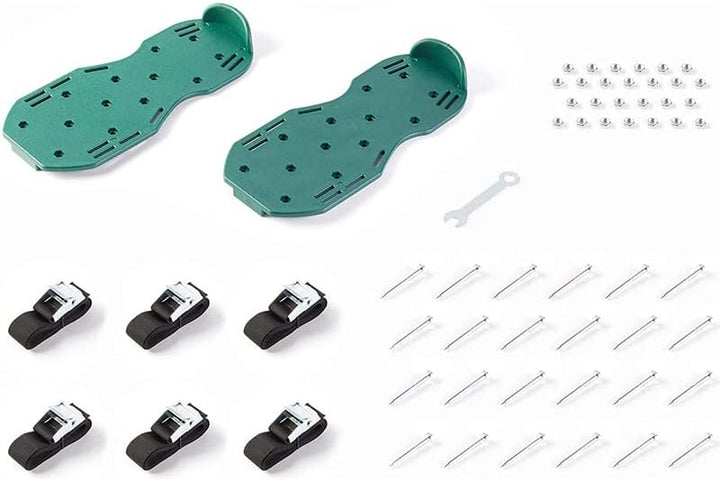 GOTOTOP Schuhe Nagelschuhe, Lawn Rasenbelüfter Sandalen Heavy Duty Spiked Gras Vertikutierer Rasen E