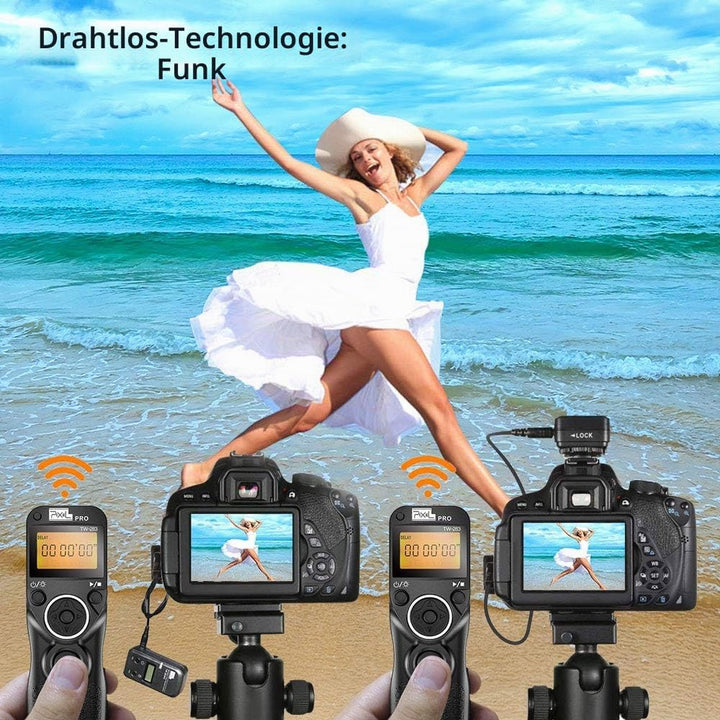Fernauslöser Kompatibel für Nikon, PIXEL TW-283 DC2 Funk Fernauslöser Kabellos Drahtauslöser Timer F