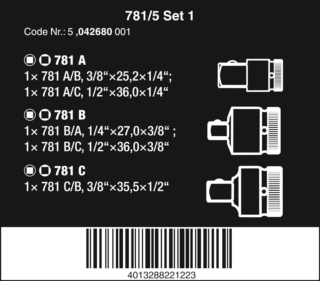 781/5 Set 1, Verbindungsteile Satz: 5-teilig