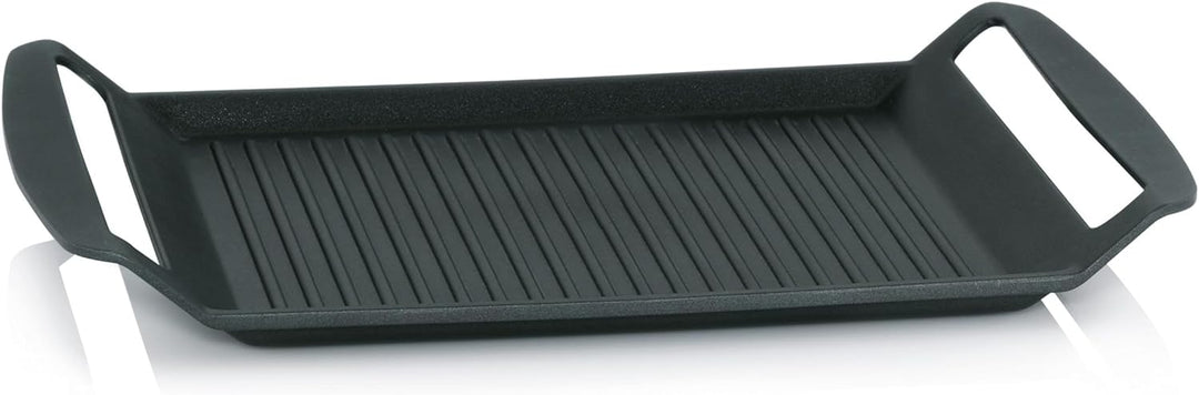 kela 11564 Grillplatte für den Herd, Aluguss 5 mm, Induktionsgeeignet, 30 x 24 cm, Kerros Grill-Plat