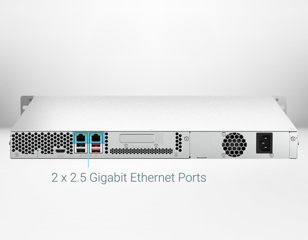 QNAP TS-464U 8G 4-Bay NAS 2X 2,5GbE RJ45 Bundle mit 4x6TB Seagate IronWolf NAS HDDs 24 TB Seagate Ir