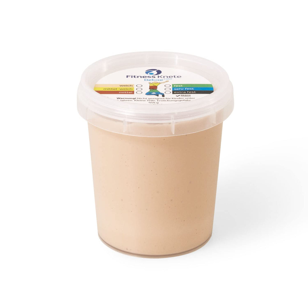 Fitness Knete Deluxe Color | 454g | Stärkenauswahl | Handtrainer | Fingertrainer beige = weich, beig