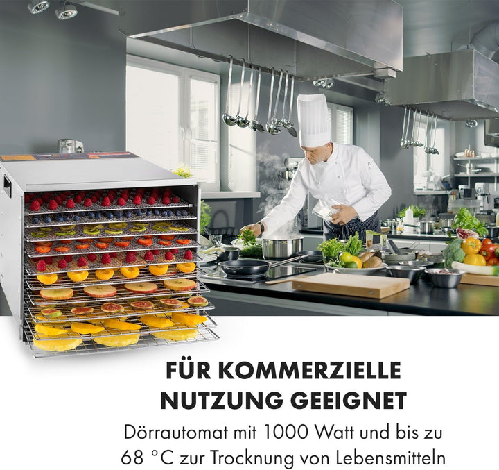 Klarstein Fruit Jerky Pro - Dörrgerät, Dörrautomat, einzeln entnehmbar, einstellbare Temperatur, gro