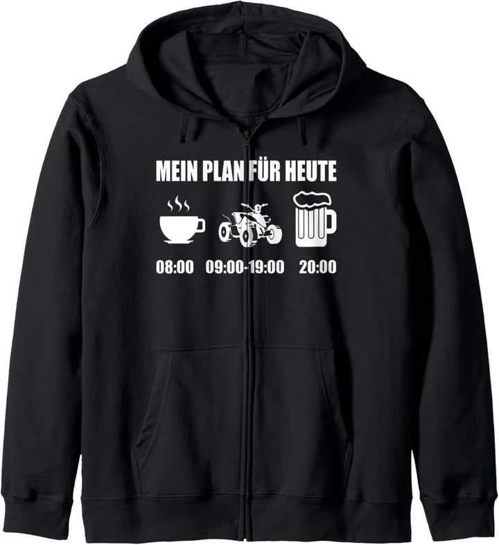 Plan Für Heute Quad Fahren Quad ATV Quad Zubehör Motorrad Kapuzenjacke