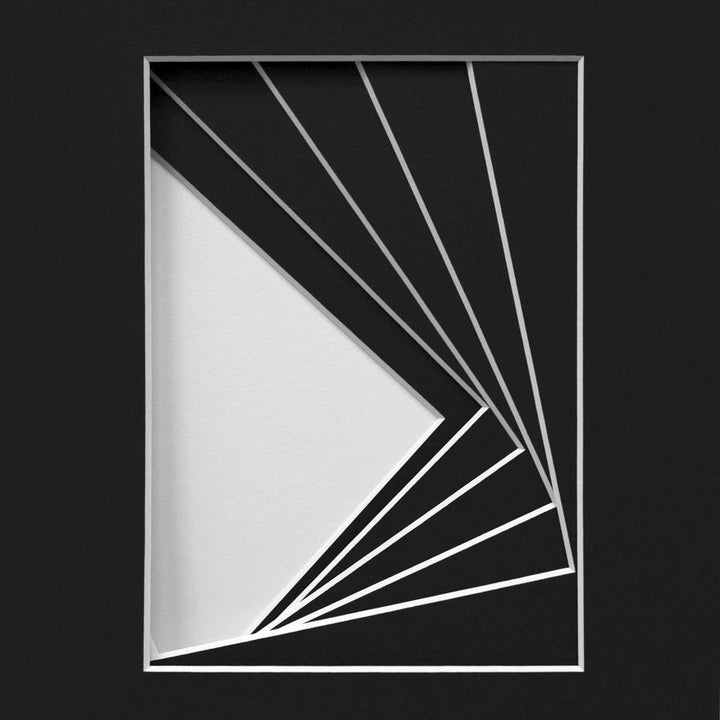 PHOTOLINI Passepartout Karton, 1,5 mm, säurefrei, alterungsbeständig, Schrägschnitt - Präsentation &amp;