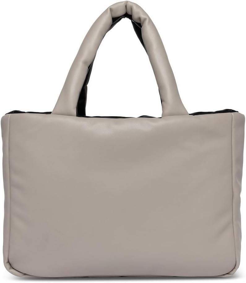 Replay Damen Tote Bag Tasche Shopper aus Kunstleder, Grau (Lt Iron Grey + Black 1584), Onesize