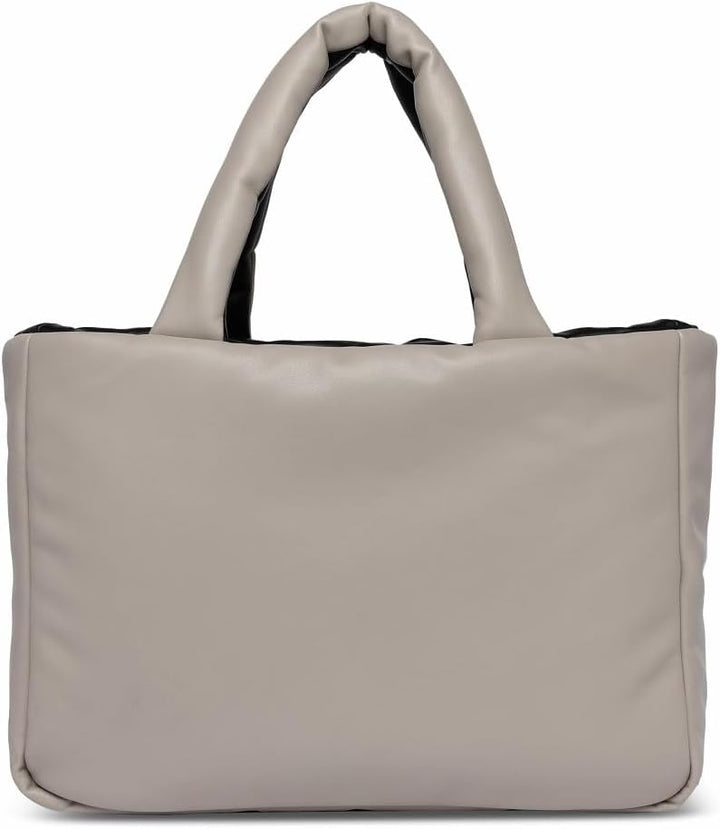 Replay Damen Tote Bag Tasche Shopper aus Kunstleder, Grau (Lt Iron Grey + Black 1584), Onesize