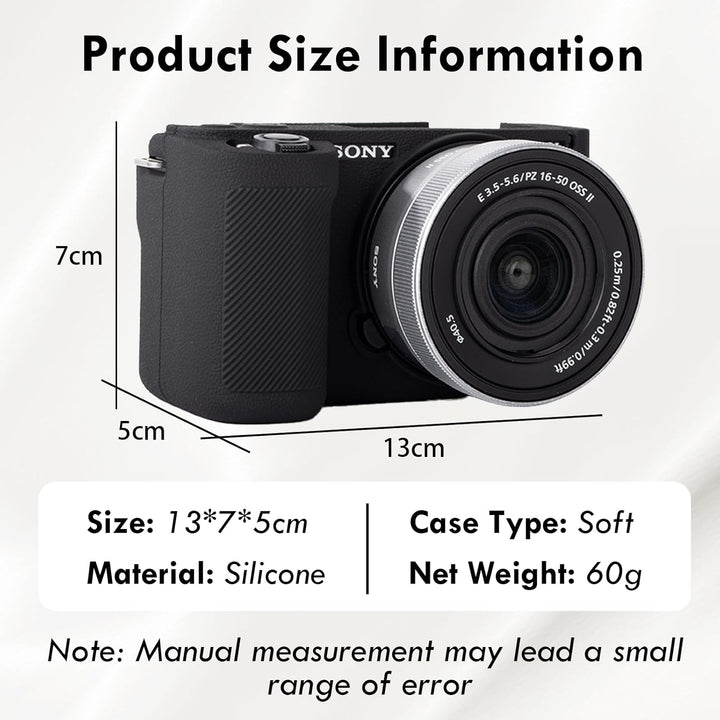 MUZIRI KINOKOO Weiche Silikonhülle, kompatibel mit Sony ZVE10 II/ZV-E10 II Digitalkamera, Schutzhüll