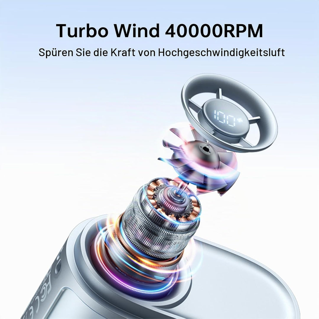 JISULIFE Nackenventilator, 100 Geschwindigkeiten, Mini-Tragbarer Hüftventilator, 16 Stunden, 4500 mA
