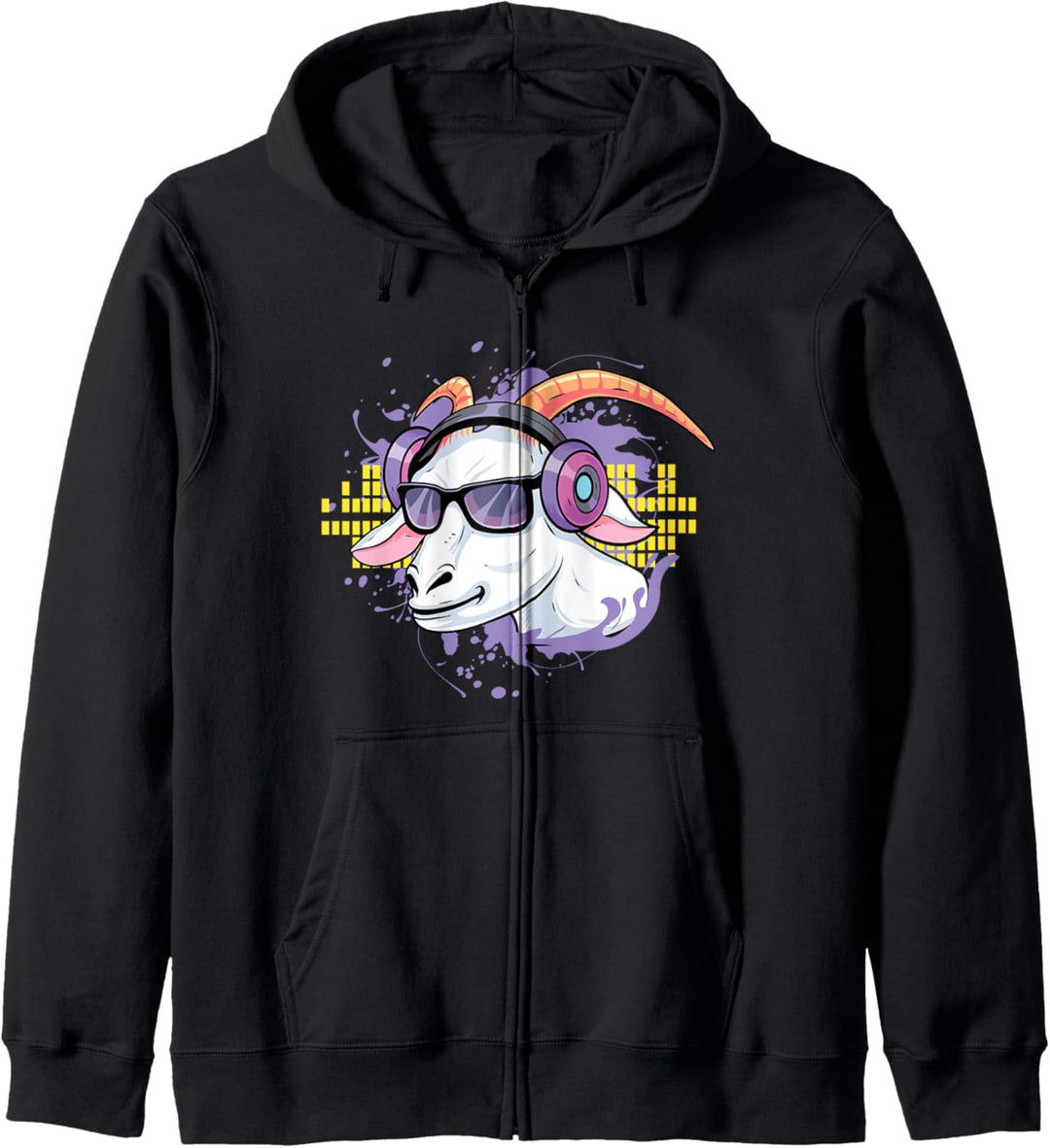 DJ Goat Music Electronic Goat Headphones House Trance Lover Kapuzenjacke
