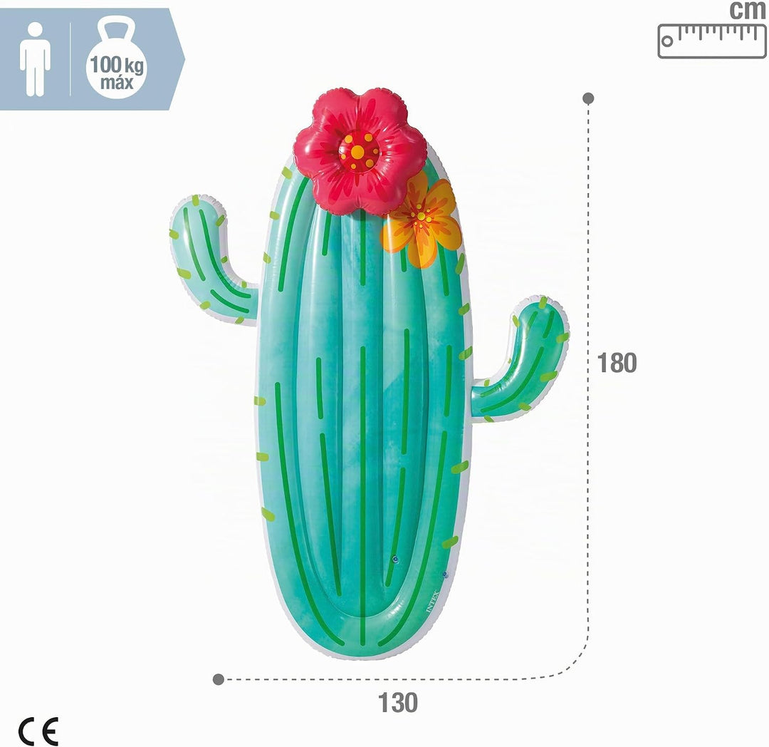 Intex Kaktus-Schwimmer, aufgeblasen, Grösse: 1,80 m x 1,30 m x 28 cm (58793EU)
