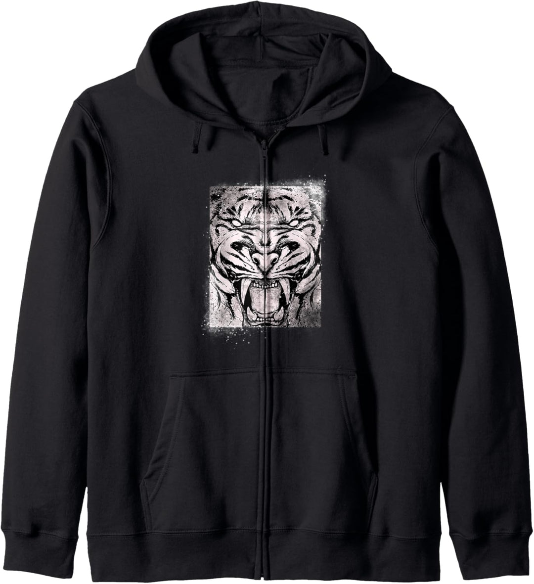 Big Cat Knurren White Tiger Kapuzenjacke