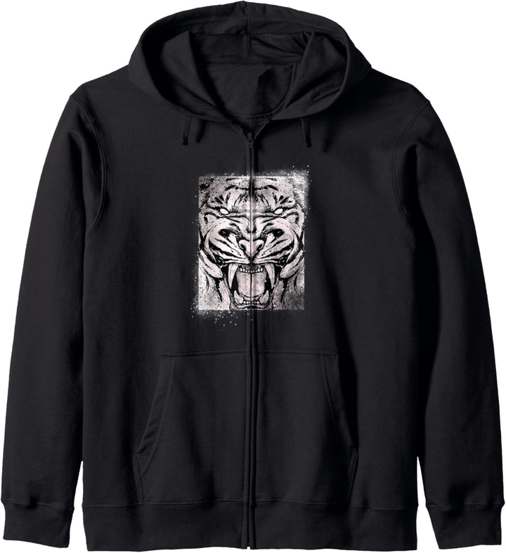 Big Cat Knurren White Tiger Kapuzenjacke
