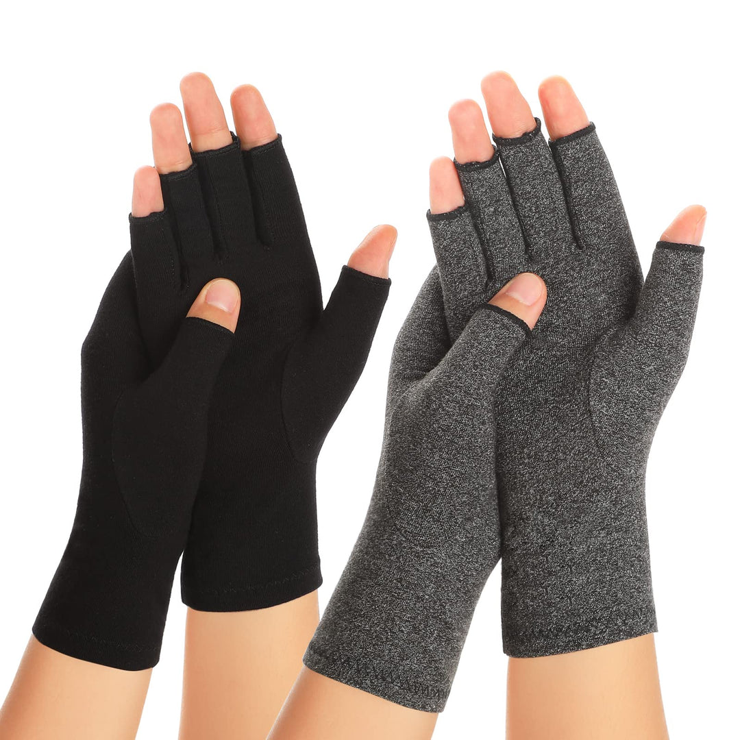 Zexhoor 2 Paar Arthritis Kompressionshandschuhe für Damen und Herren, Karpaltunnelschmerzlinderung,