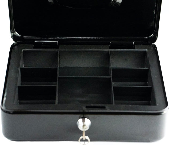 Hyfive 10" Schwarz Stahl Petty Kasse Geld Halter Sicherheit Safe mit Schlussel