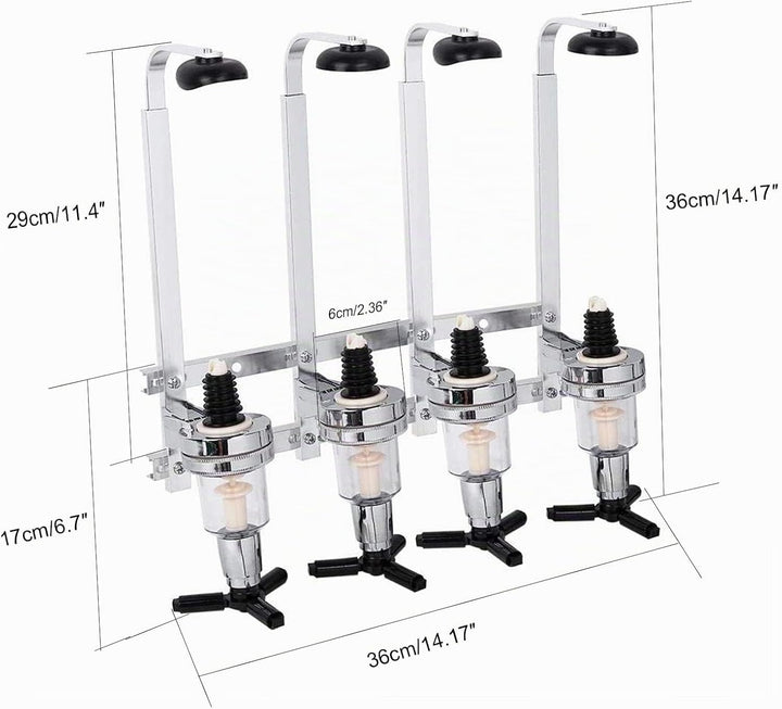 Flaschenhalter Wand und Dosierer, Baroptik für Homebar, Optik Spender für Spirituosen, Bar Butler Ge