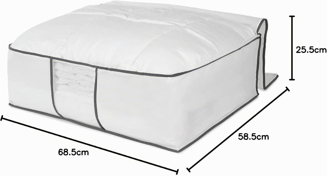 Compactor NEOTEX Bettdecken-Aufbewahrungstaschen Set von 3 - Aus 100% Polypropylen mit Transparentem