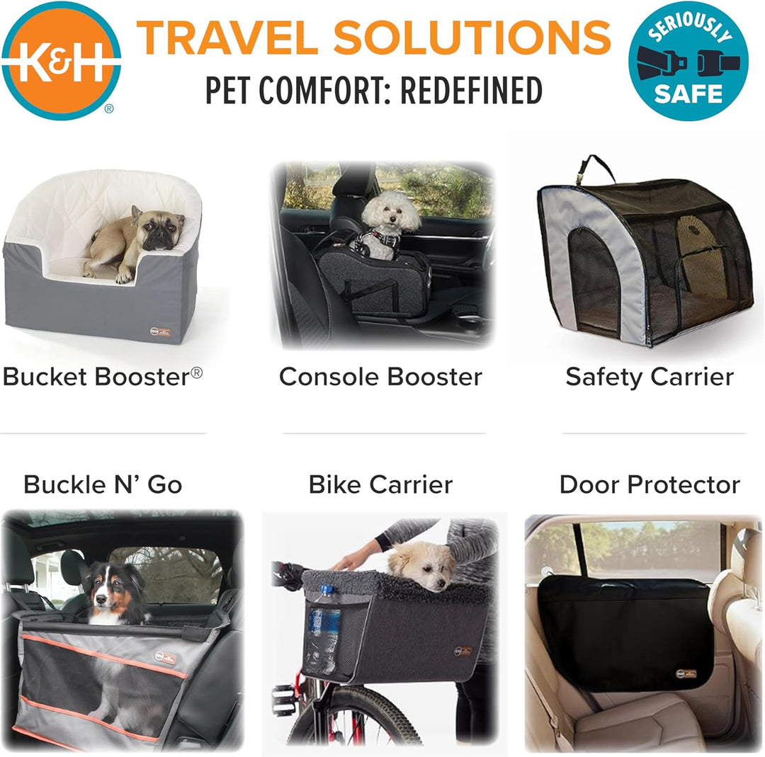 K&H PET PRODUCTS Reise-Sicherheitstasche für Haustiere, Hundebox für Autoreisen, weiche Seitentasche