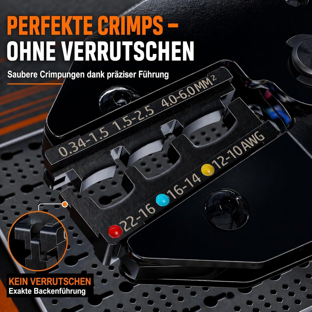 PEBA Crimpzange Set mit Stossverbindern, Schrumpfverbinder & Kabelverbinder Set, IP67 wasserdicht, v