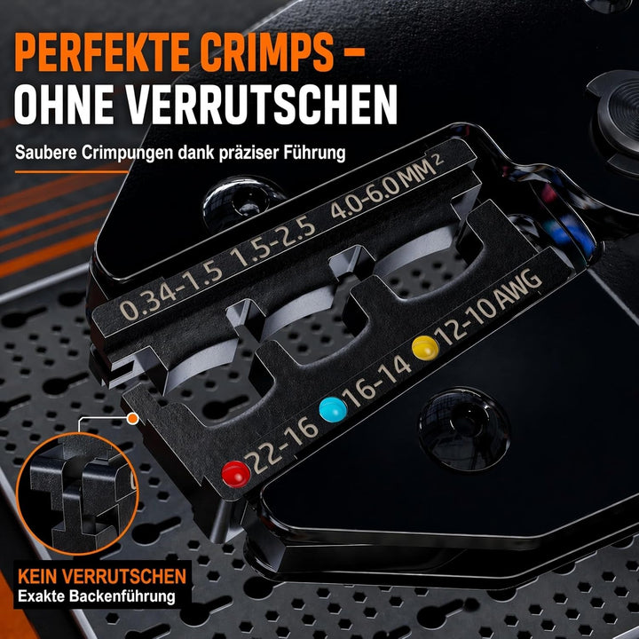 PEBA Crimpzange Set mit Stossverbindern, Schrumpfverbinder & Kabelverbinder Set, IP67 wasserdicht, v