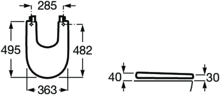 Roca Kompakt A8062AB00B Bide Supralit, Meridian-N Compact, weiss