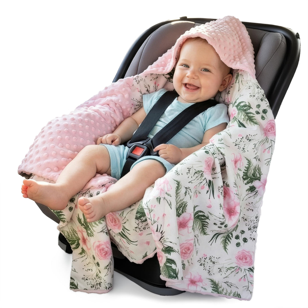 Medi Partners Einschlagdecke Baby Babyschale 100% Baumwolle für Sommer 85x85cm Kinderwagen Kuschelde