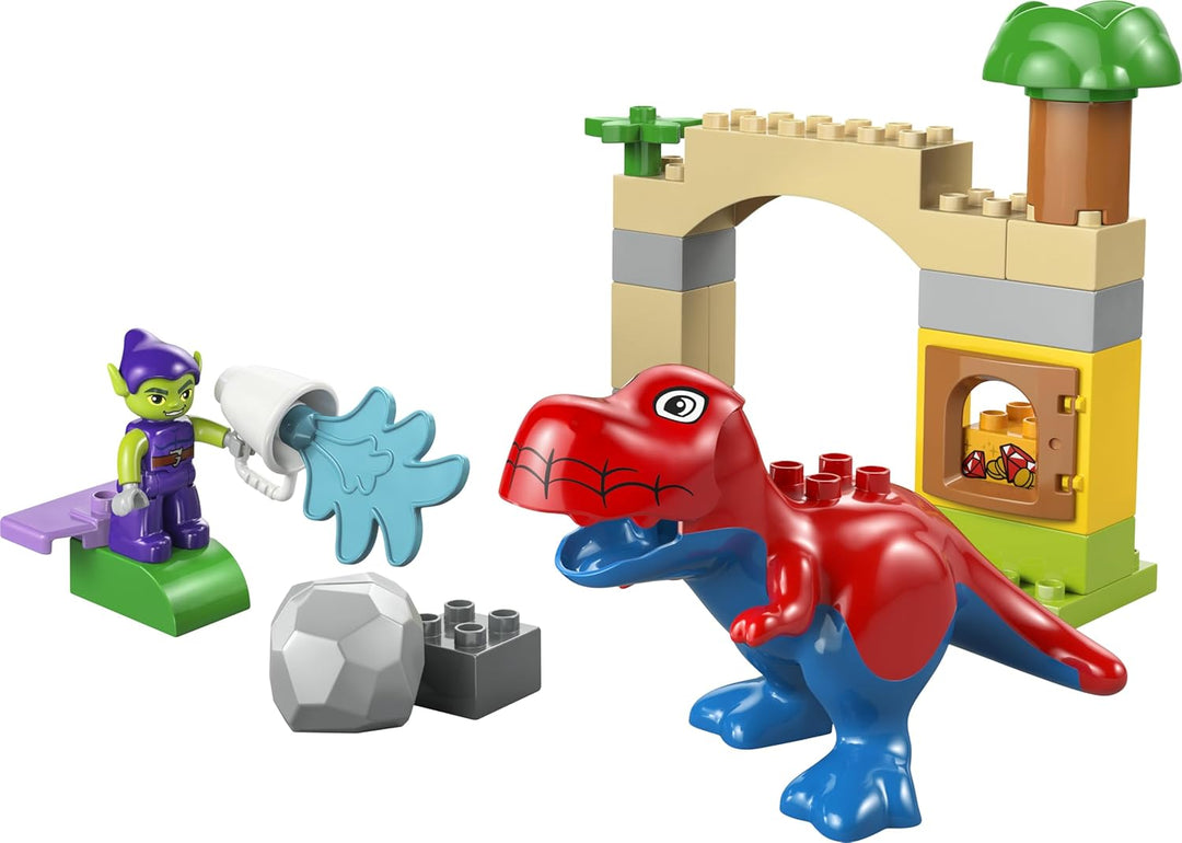 LEGO DUPLO | Spidey-Rex vs. Green Goblin - Feinmotorik Spielzeug für Kleinkinder - 2 Figuren inkl. S