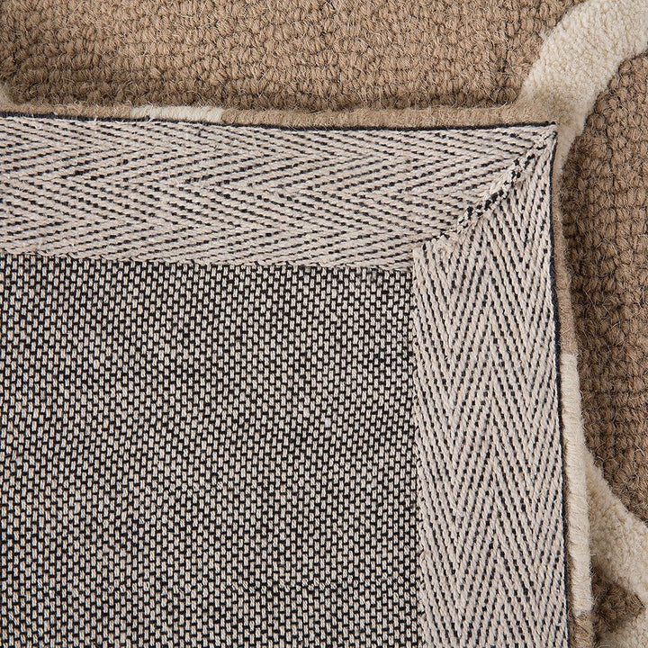 Teppich beige marokkanisches Muster 80 x 150 cm handgetuftet Erbaa